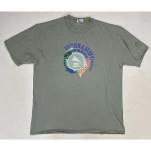 VINTAGE 39th Grammy Awards New York City 1997 Graphic T-shirt Men XL Green 90s